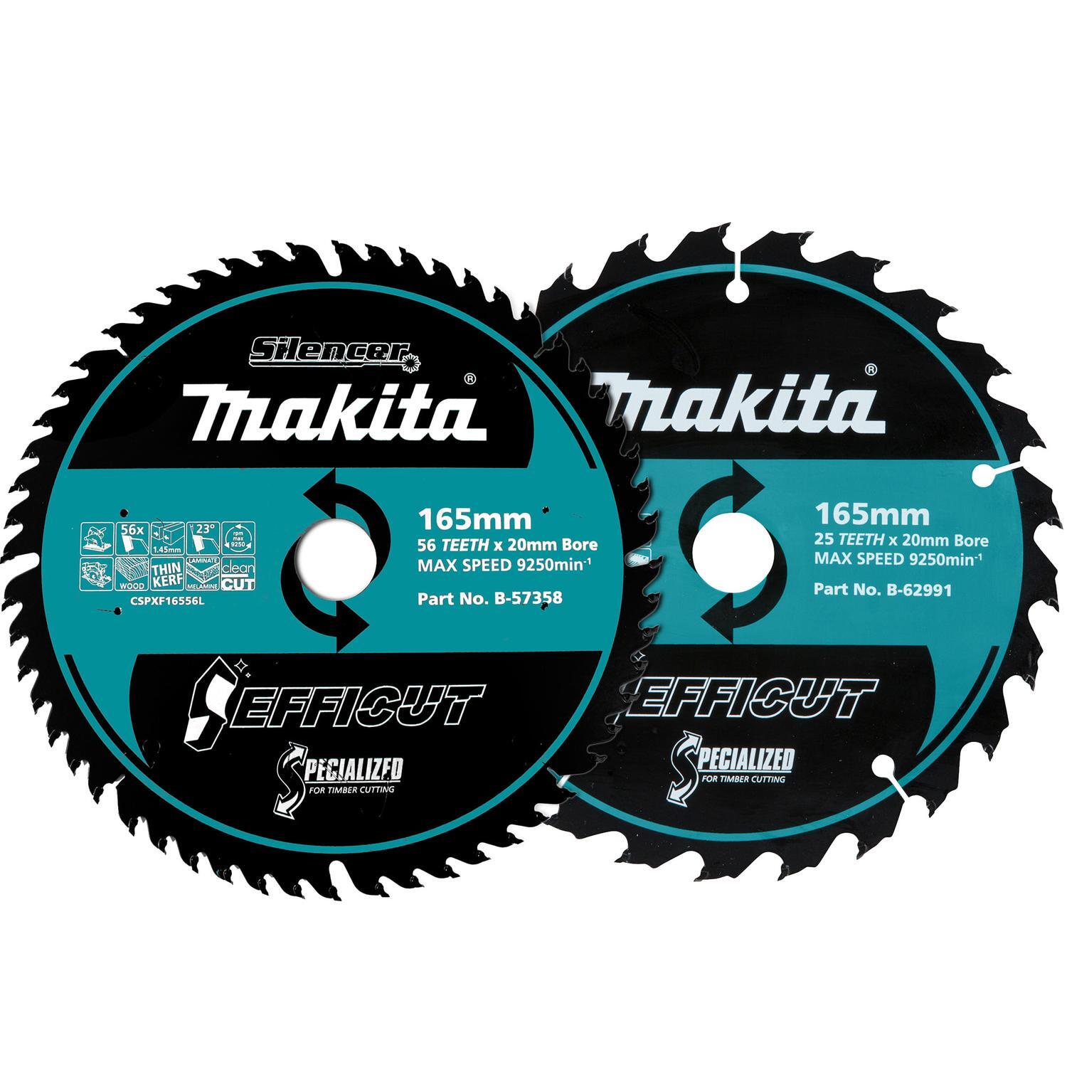 Circular Saw Blade 165mm 25T/56T 2 Piece