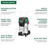Bosch PAS30-240PRS 1300W Wet Dry Vacuum Cleaner Set 30L Stainless Steel 240m Bar Incl: Extension pipes, Suction Hose + Handle, Floor Nozzle, Crevice Nozzle, Vac Fleece Bag, Flat Pleated HEPA Filter, Universal Adapter, Remote