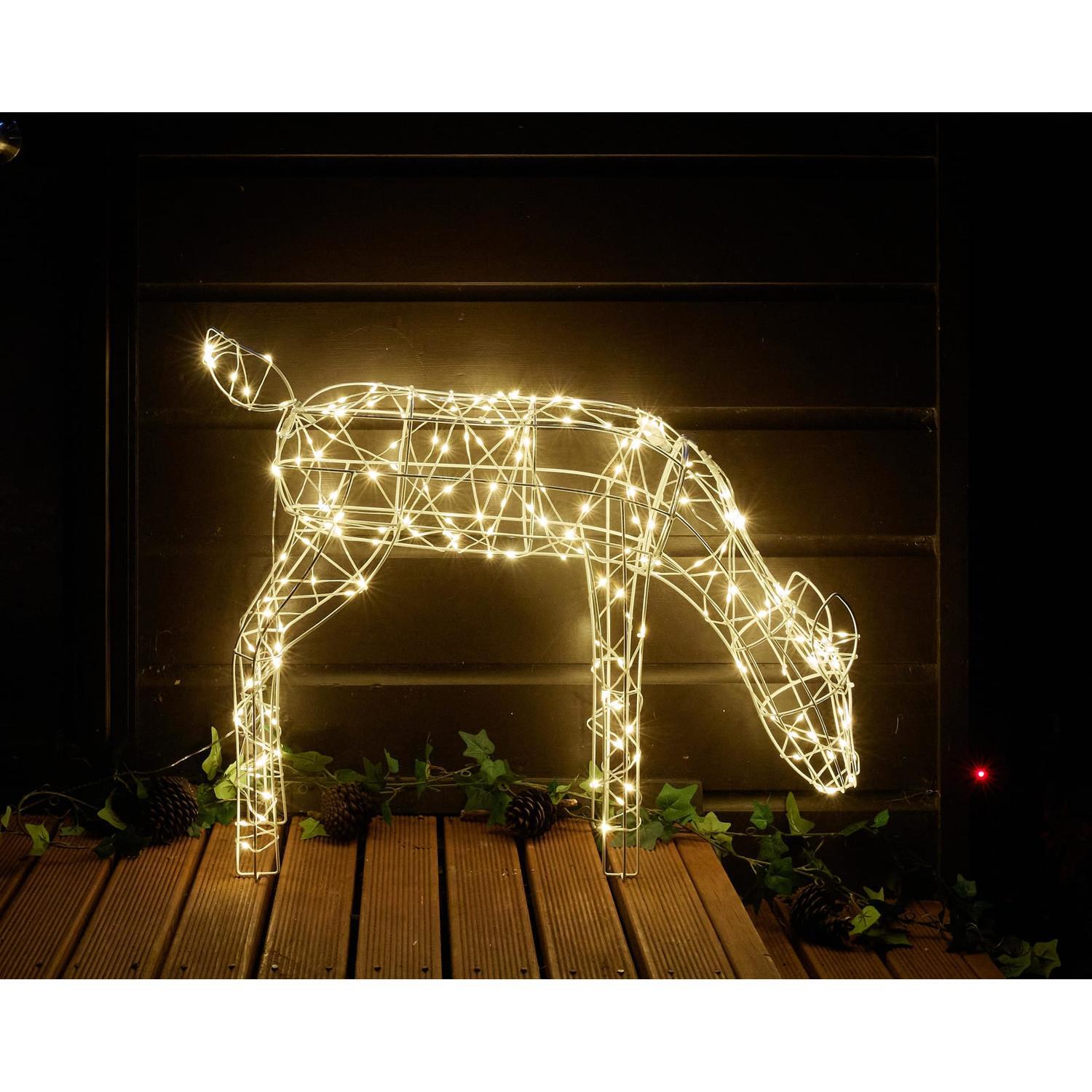 Grazing Reindeer Light H: 65cm, L: 76cm, D: 17cm / Solar Warm White