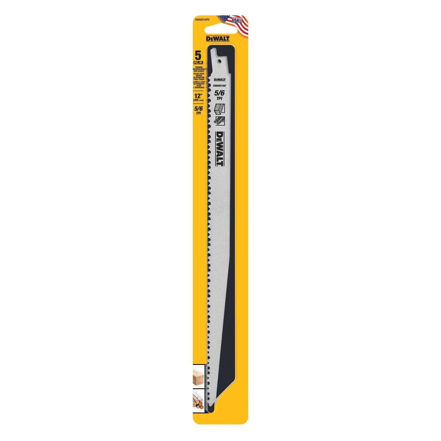 Pruning Bi-Metal Reciprocating Saw Blades 5 Pack