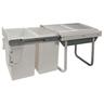 Soft Close Pull Out Waste Bin 2 x 20 Litre White