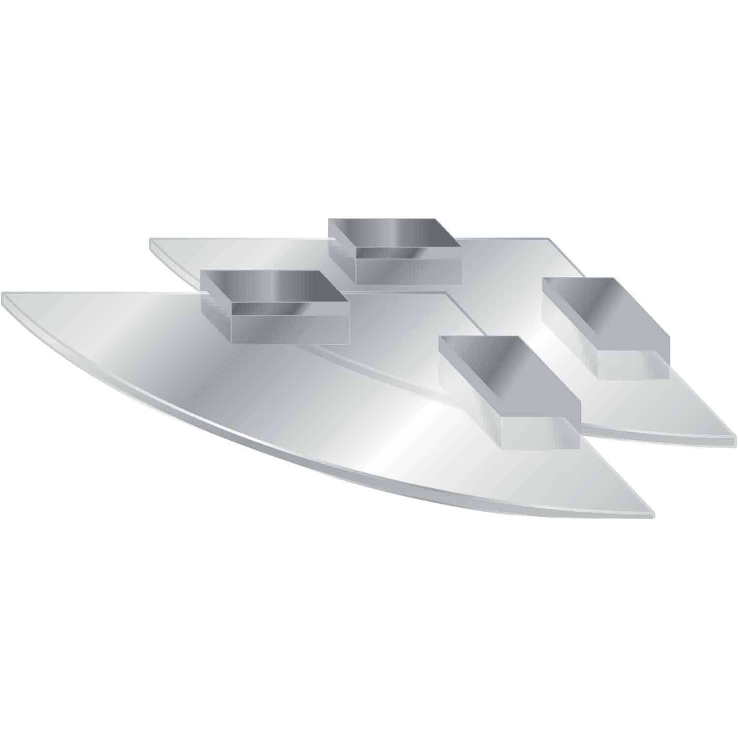 Round Glass Shelves (2 Pack)