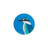 Kiwiana Corrugate Wall Art Kingfisher 45cm