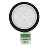 Rubber Tyred Plastic Centered Wheel 130mm White