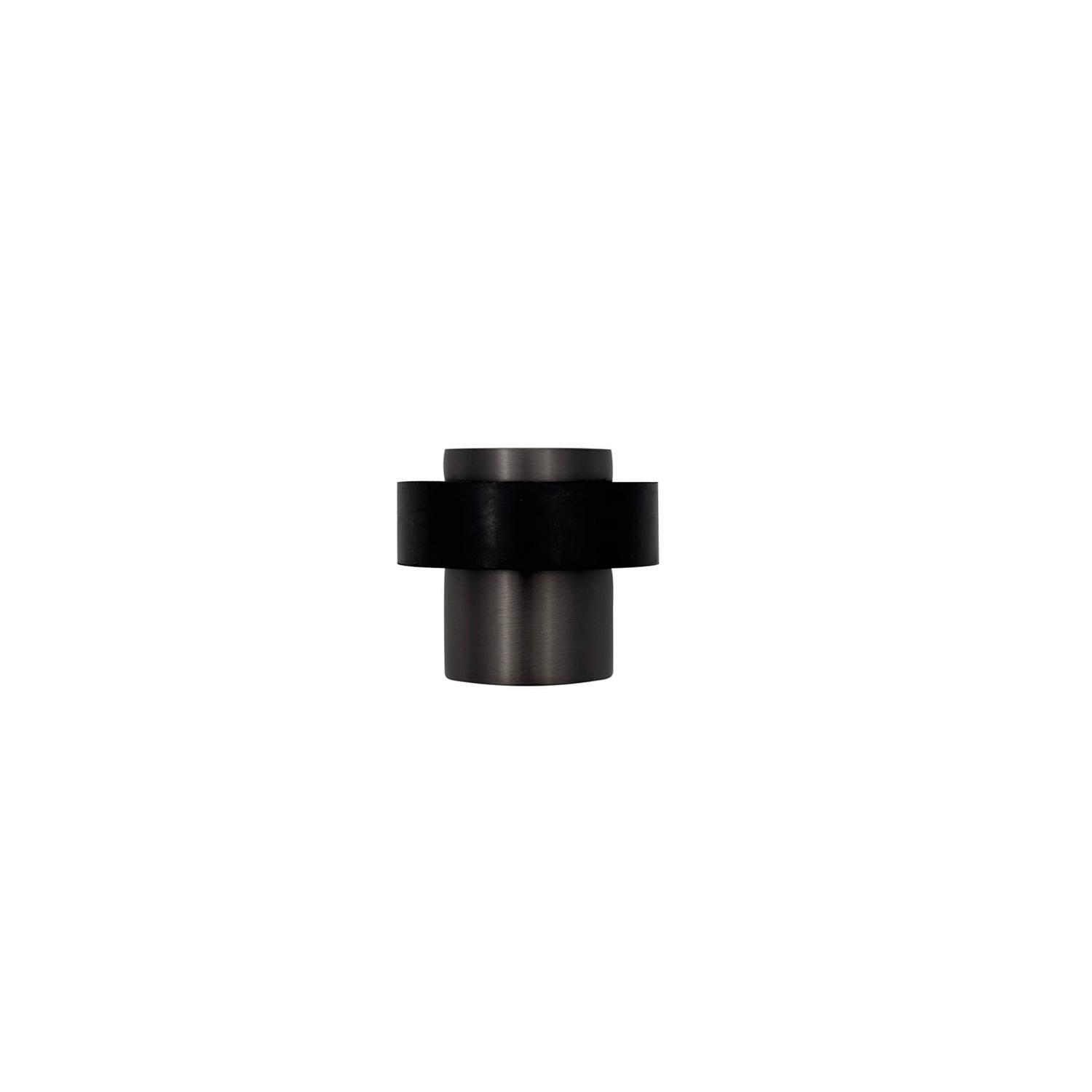 Round Floor Mounted Door Stop 40mm Graphite