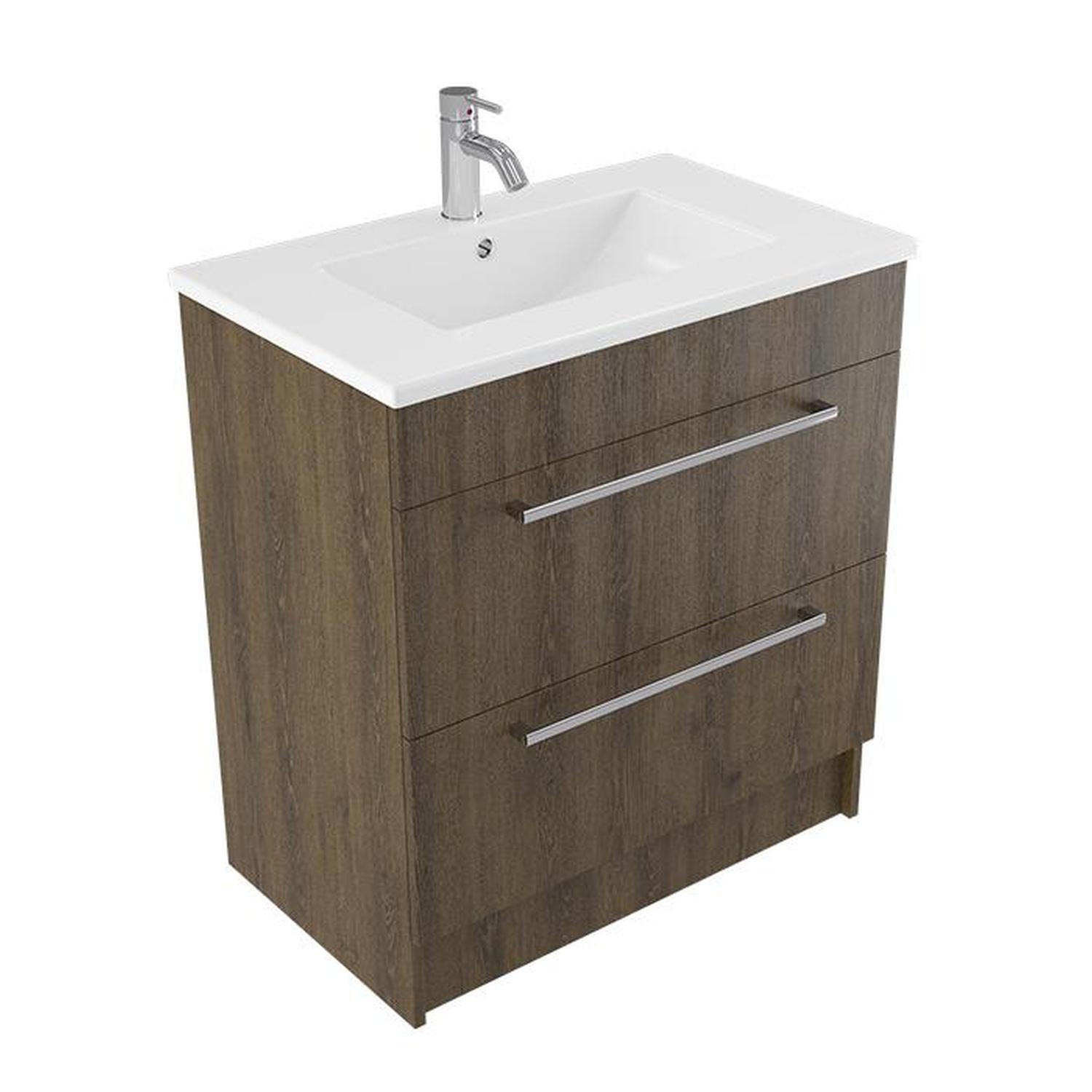 Calais Floor Vanity 750mm Smokey Oak