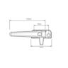 Window Handle Low Profile Left-Hand Face Fix 80mm Black
