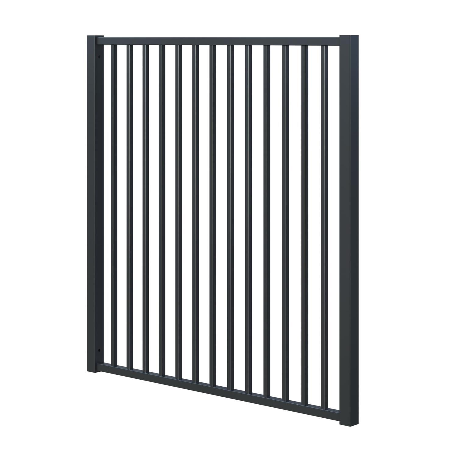 Nexus Single Driveway Gate H : 1800mm x W: 1200-2350mm Black