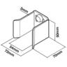 Sliding Gate End Catch to suit 54mm Width