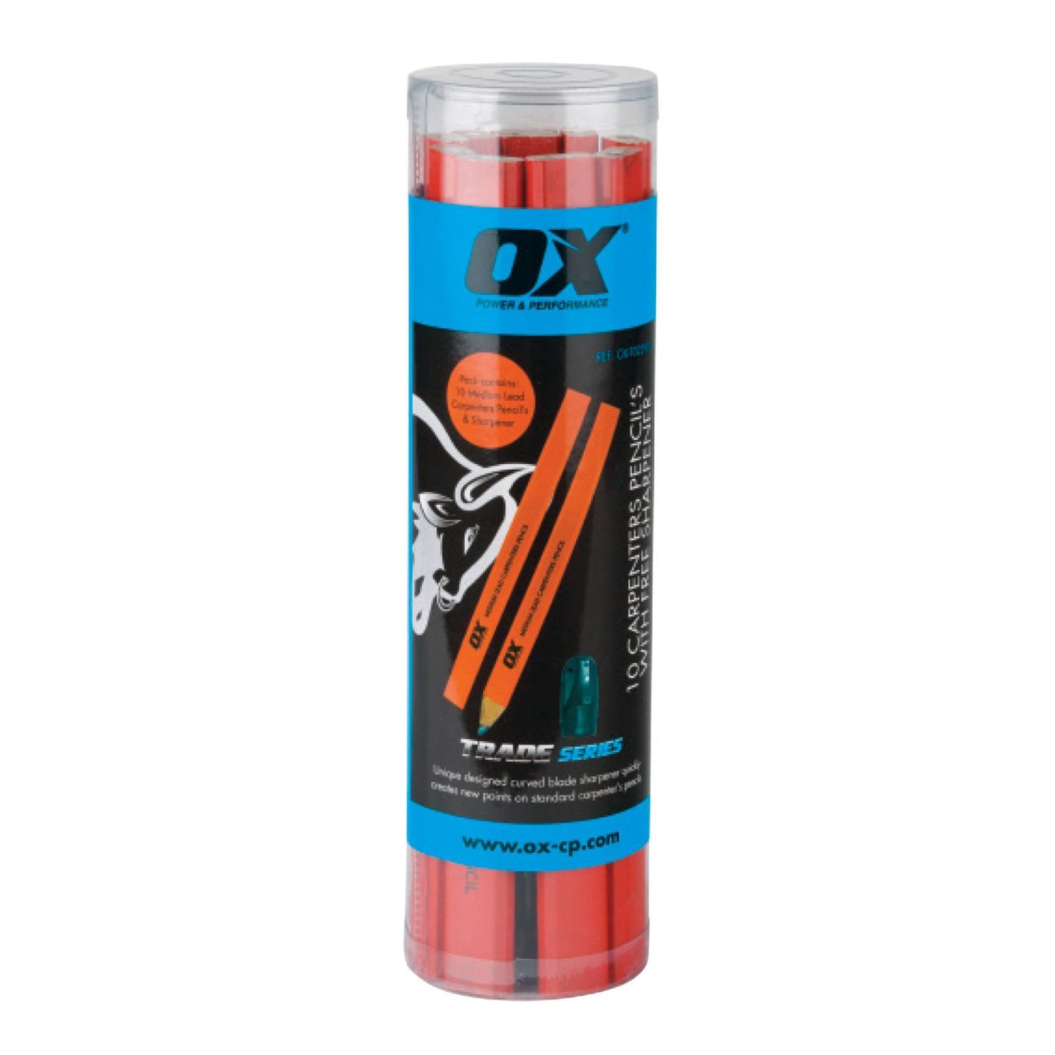 Carpenters Pencils Med 10 pack  Red