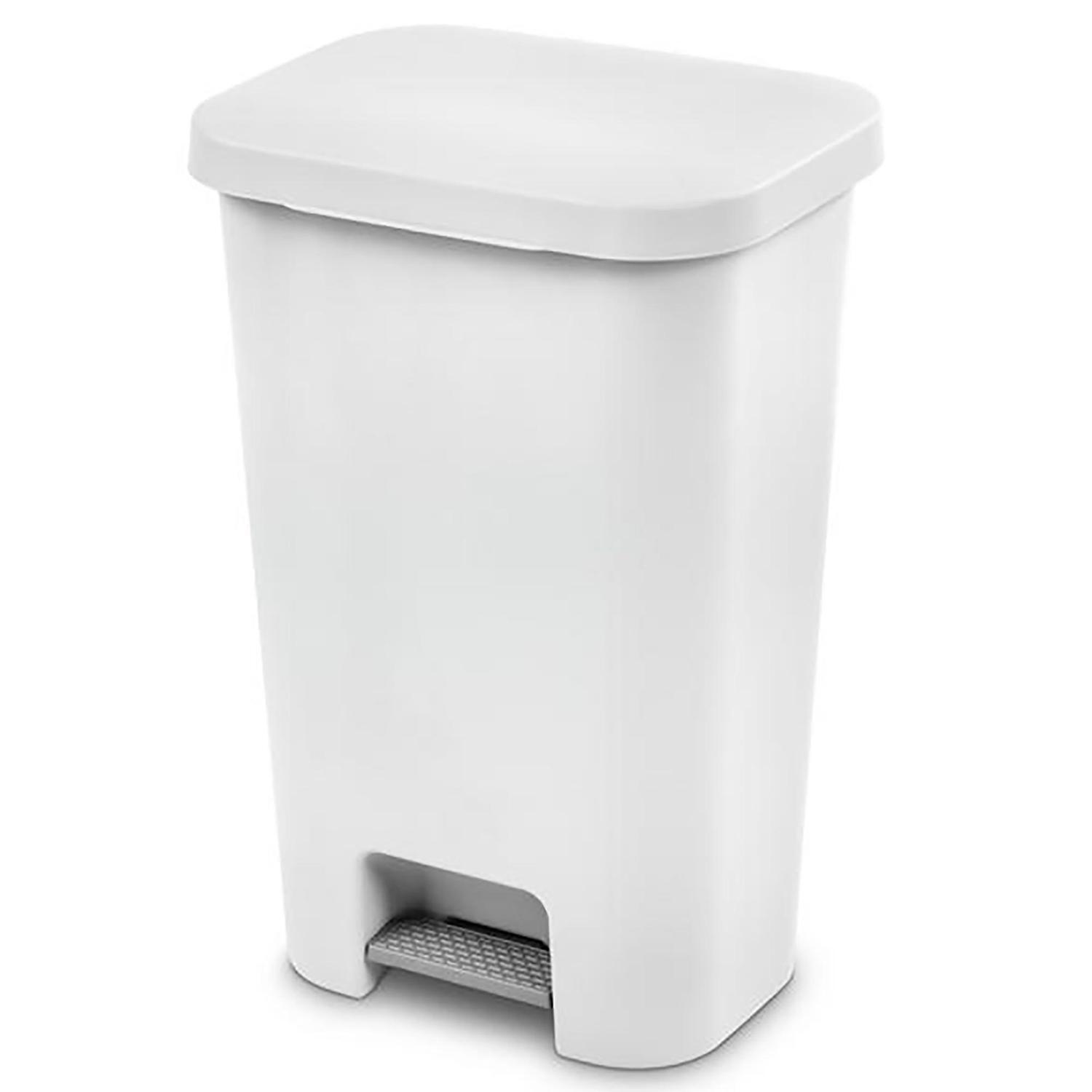 Step-On Wastebasket 45 litre White