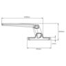 Window Fastener Left Hand Black
