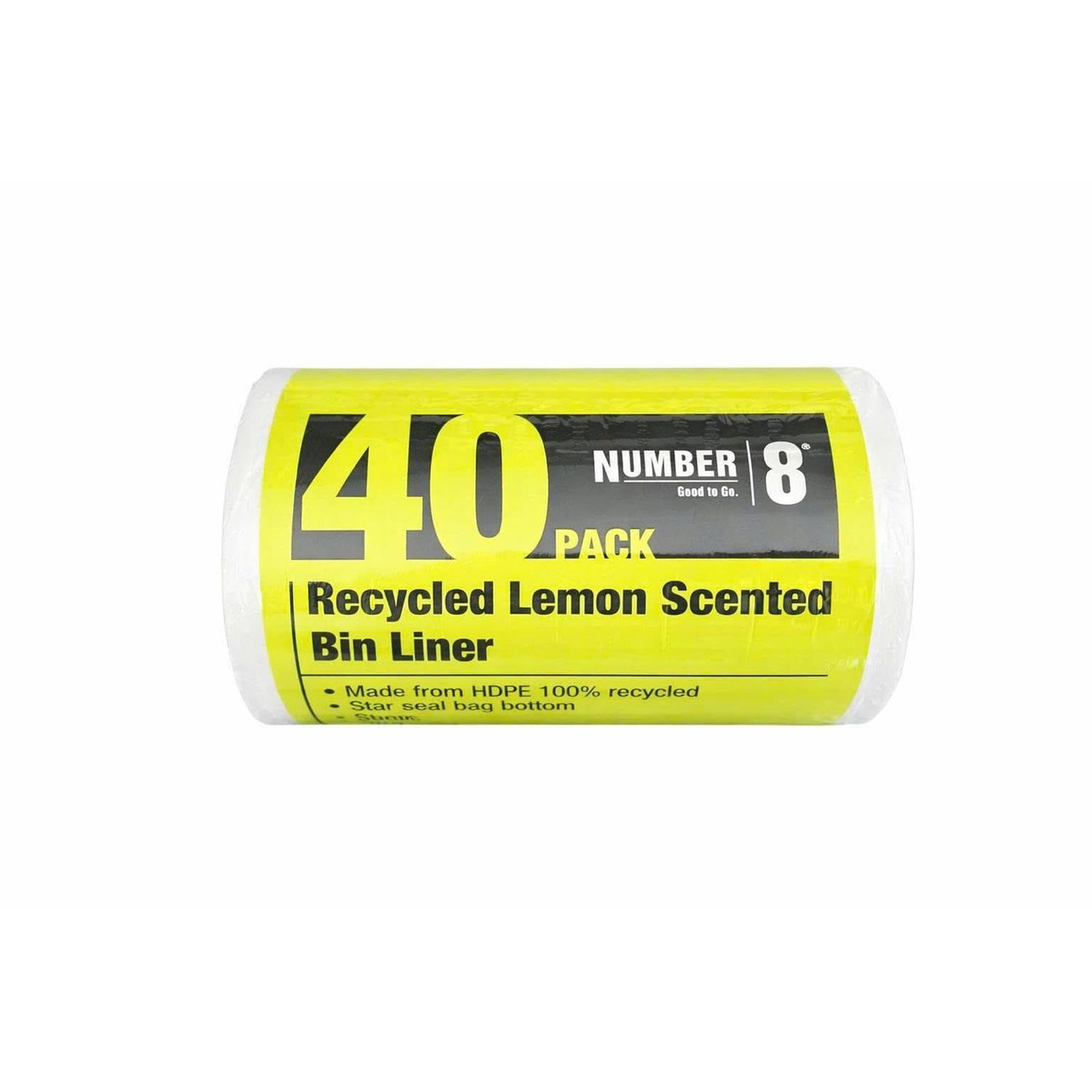 Bin Liner Tie Top Lemon Scent M/27L 40 Pack