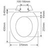 Solid Wood Toilet Seat L: 445-460mm, W: 370mm Rimu Stained