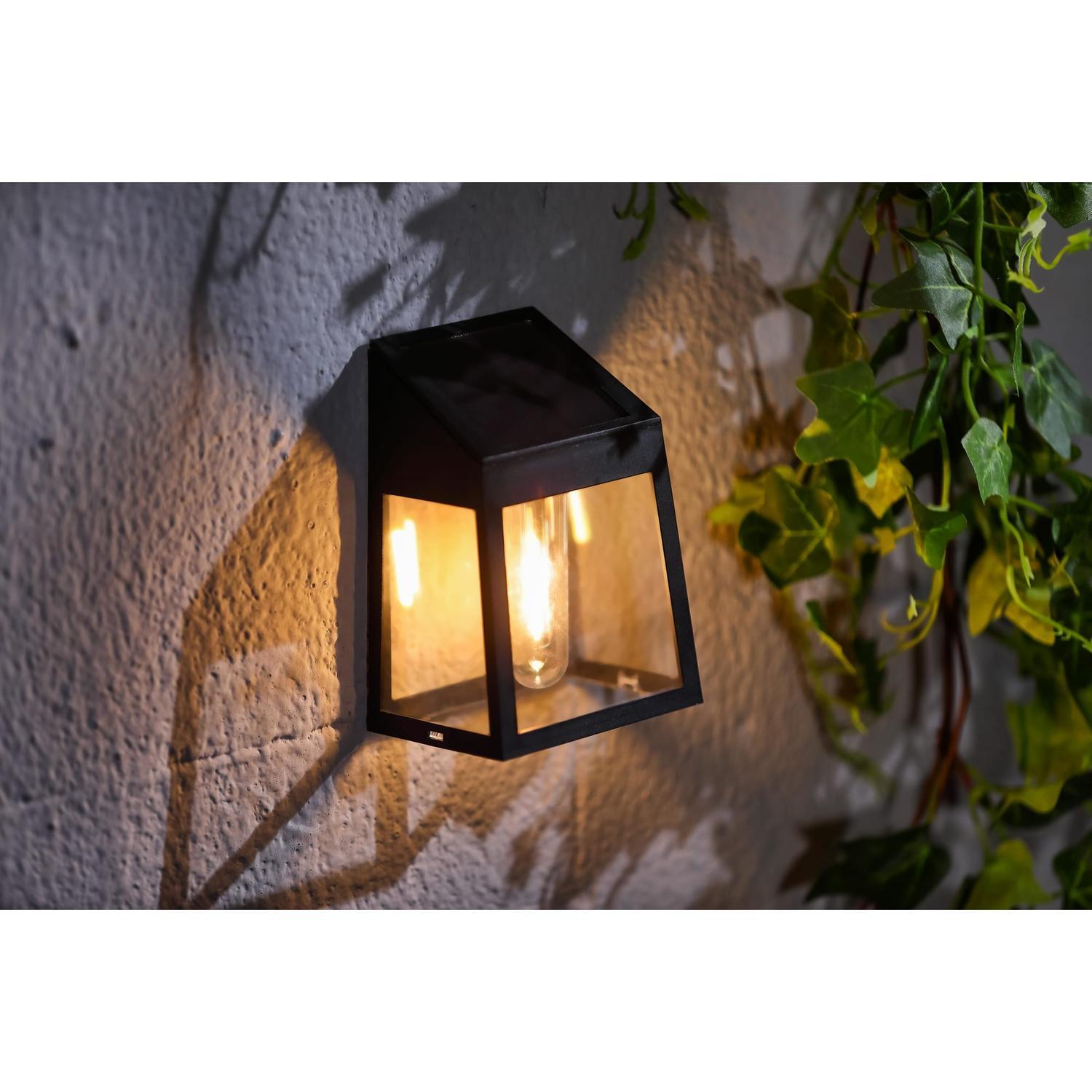 Solar Wall Light With Filament LED 9.2x6.5x13cm  Warm White