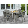 Outdoor Bistro Setting 5 Piece 1000mm Wicker Dining Chairs with cushion