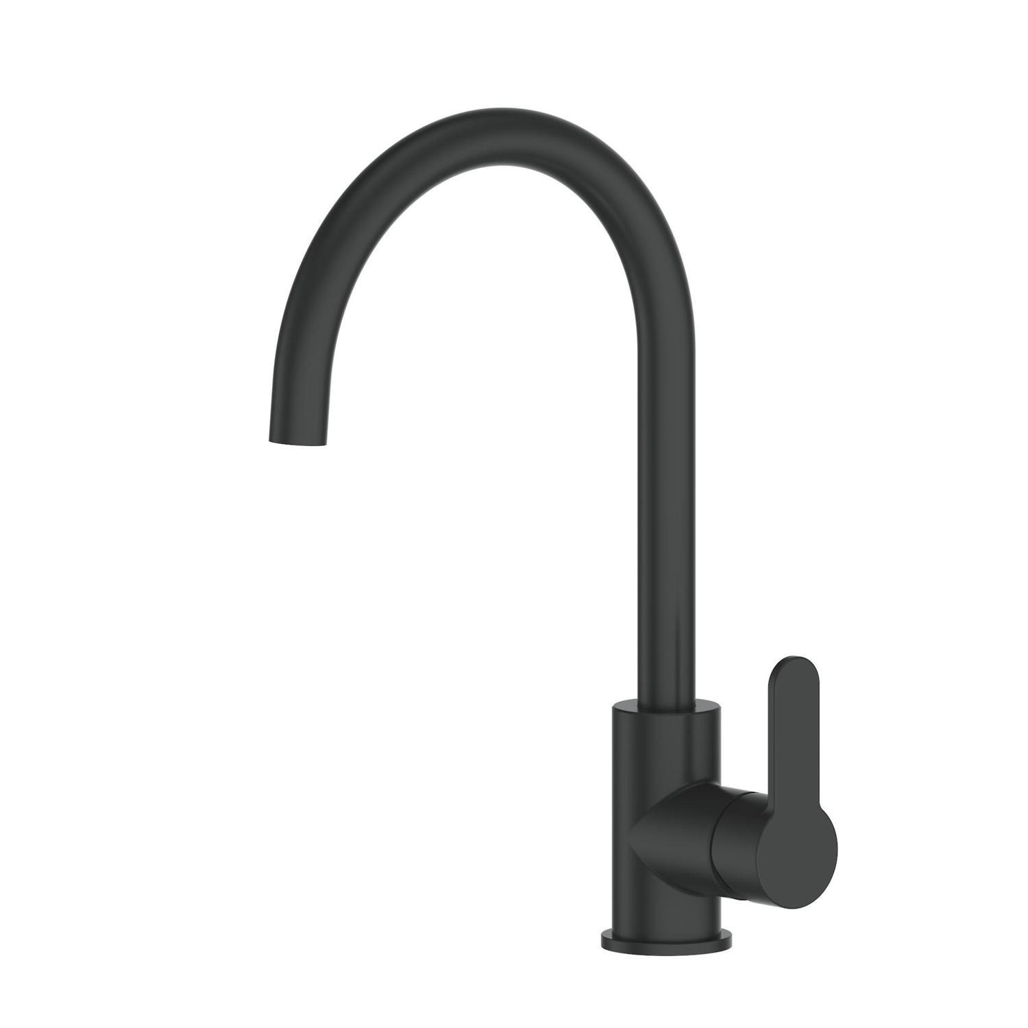 Gooseneck Sink Mixer Matte Black