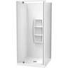 Sierra Square 2 Sided Pivot Door Moulded Wall Shower White