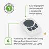 Four Button Wall Mount Remote Control Garage Door Opener  White