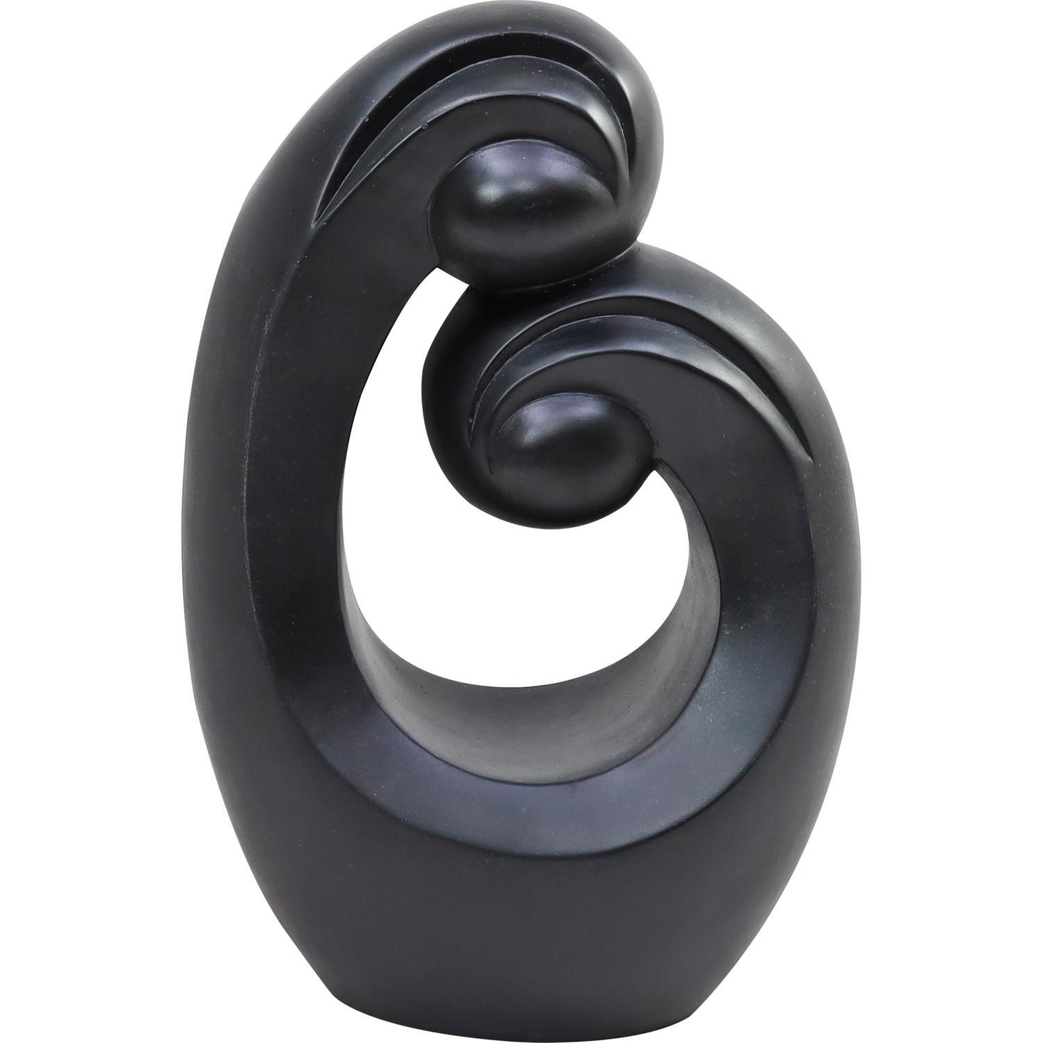 Embrace Terrazzo Garden Statue 57cm Black