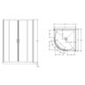 Curved Side Mould Acrylic Shower 1000 x 1000 x 2015mm White