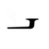 Window Handle High Profile Venting Left-Hand Face Fix  85mm Black