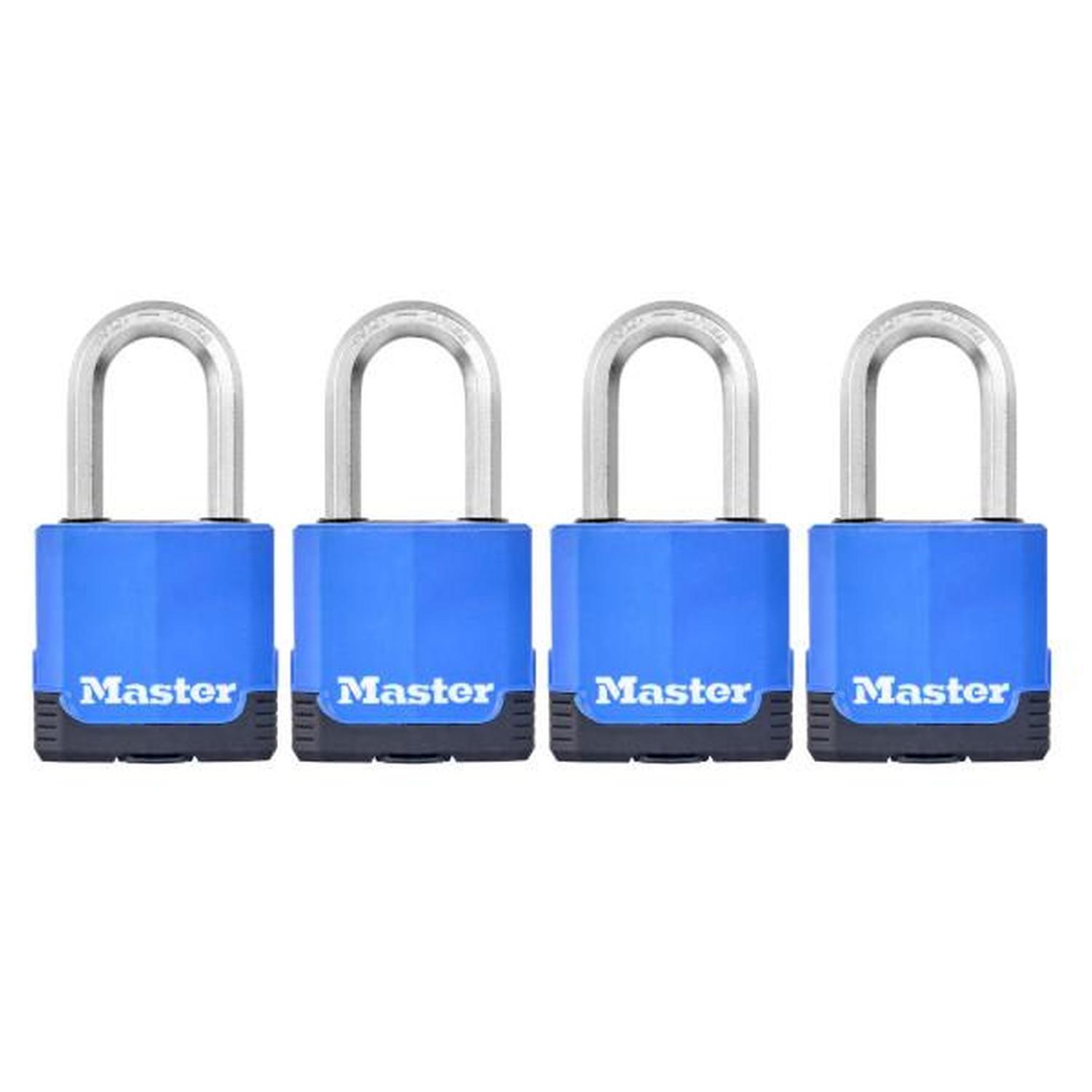 Weather Tough Excell Covered Laminated Steel Padlock With Boron Carbide Shackle