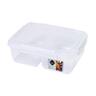 Duo Container Clear with White Clips 2L