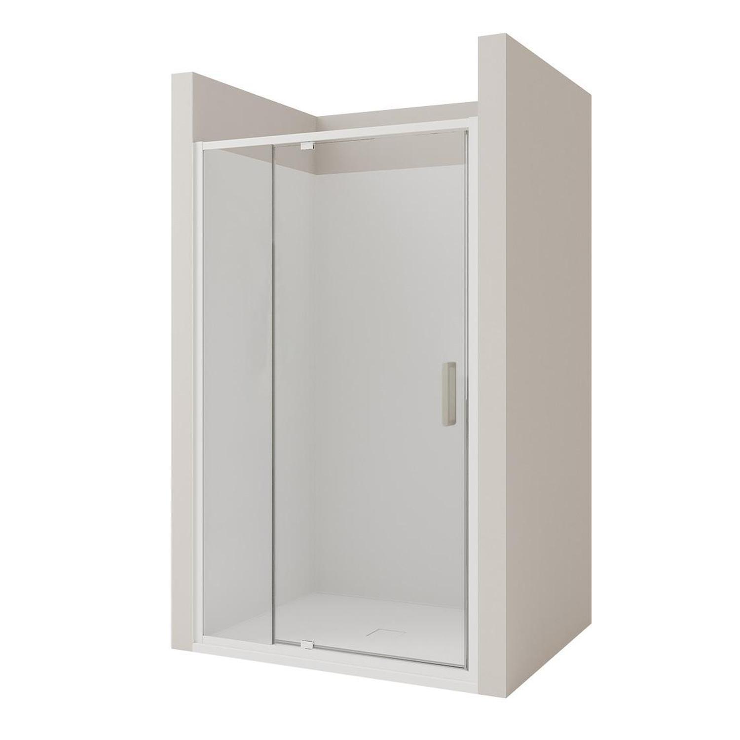 3 Sided Tiled Wall Shower 1200 x 1000mm Brushed Nickel