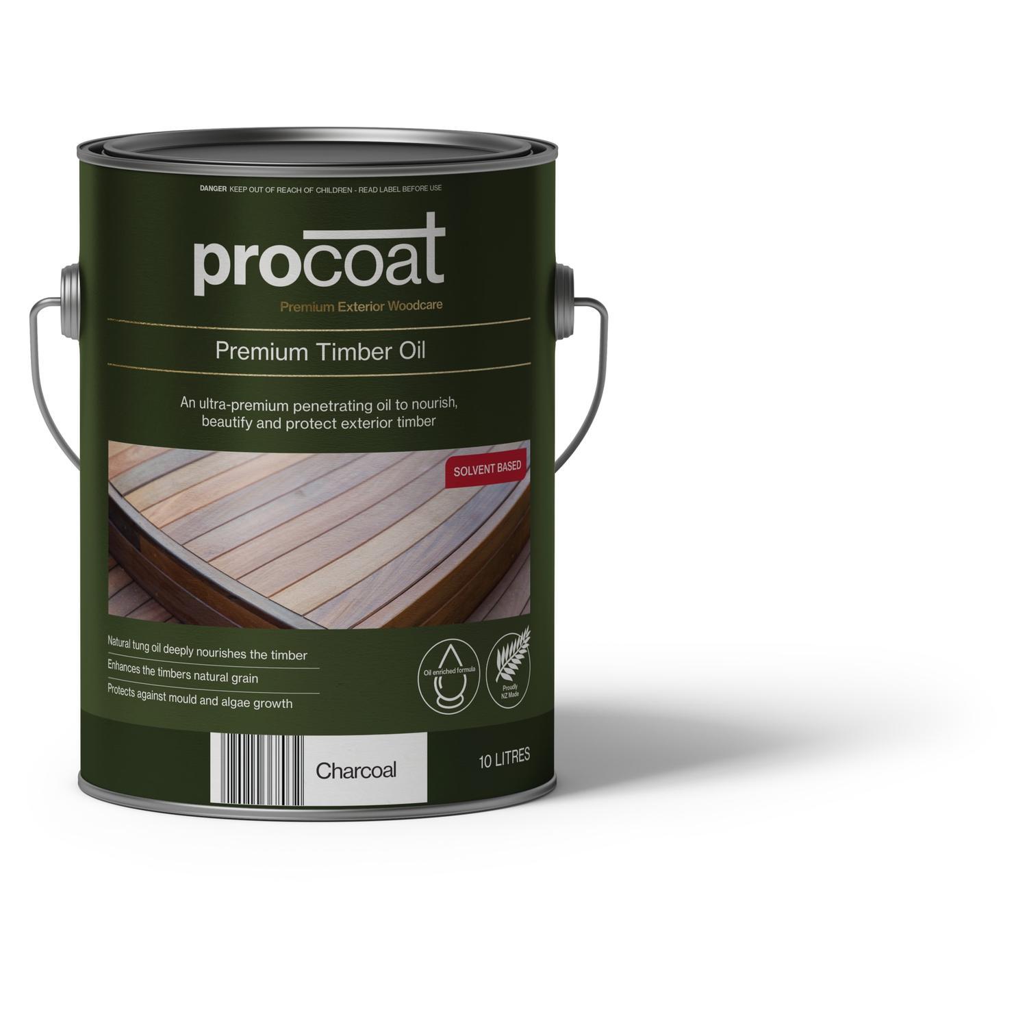 Premium Exterior Timber Oil 10L Charcoal