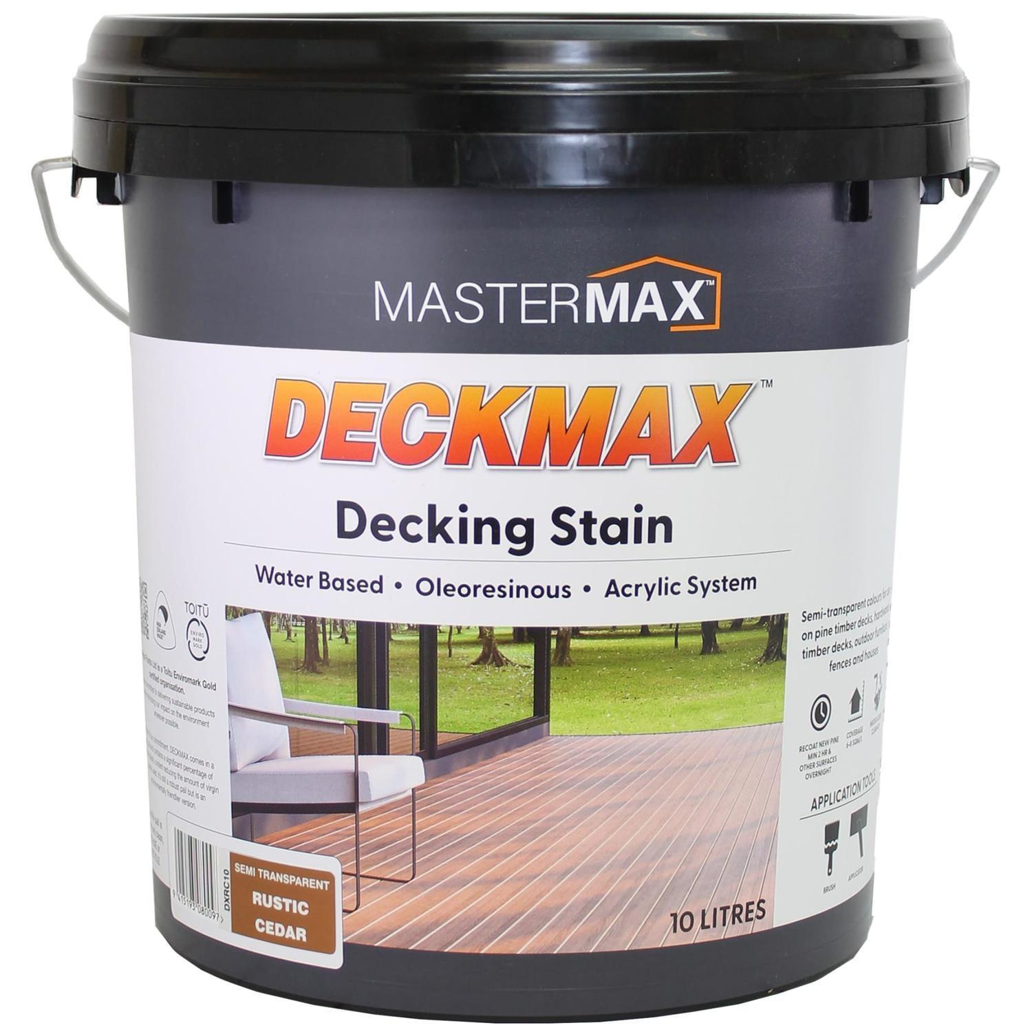 Decking Stain Water Based Linseed Oil Acrylic and Alkyd 10L Rustic Cedar