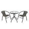 Cabos Outdoor 3 Piece Rattan Café Setting