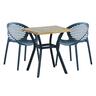 Mondo Outdoor Dining Setting 3 Piece Fes Round Dining Chair Charcoal