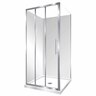 Square Shower Flat Wall 3 Panel Stacker Door