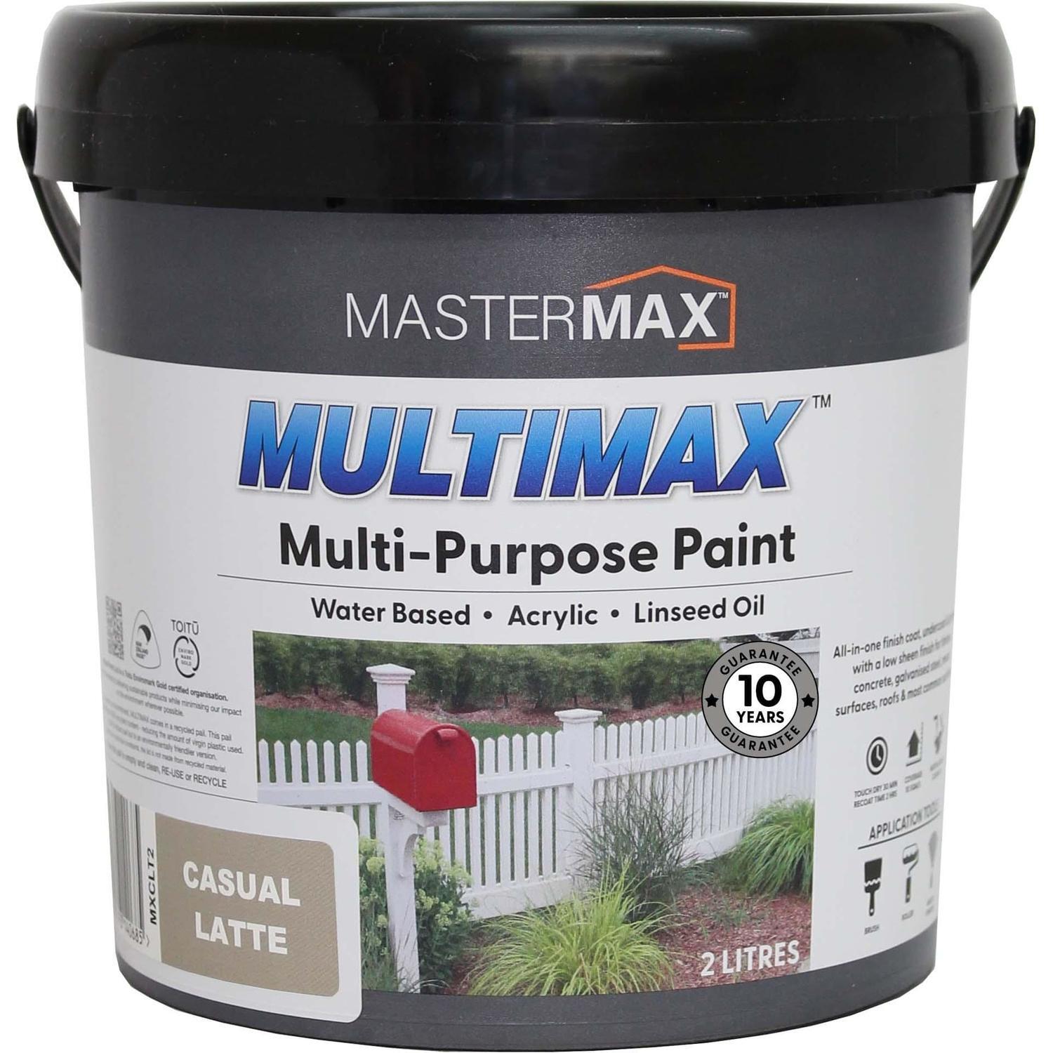 Multi-Purpose Paint Water Based Acrylic and Linseed Oil 2L Casual Latte