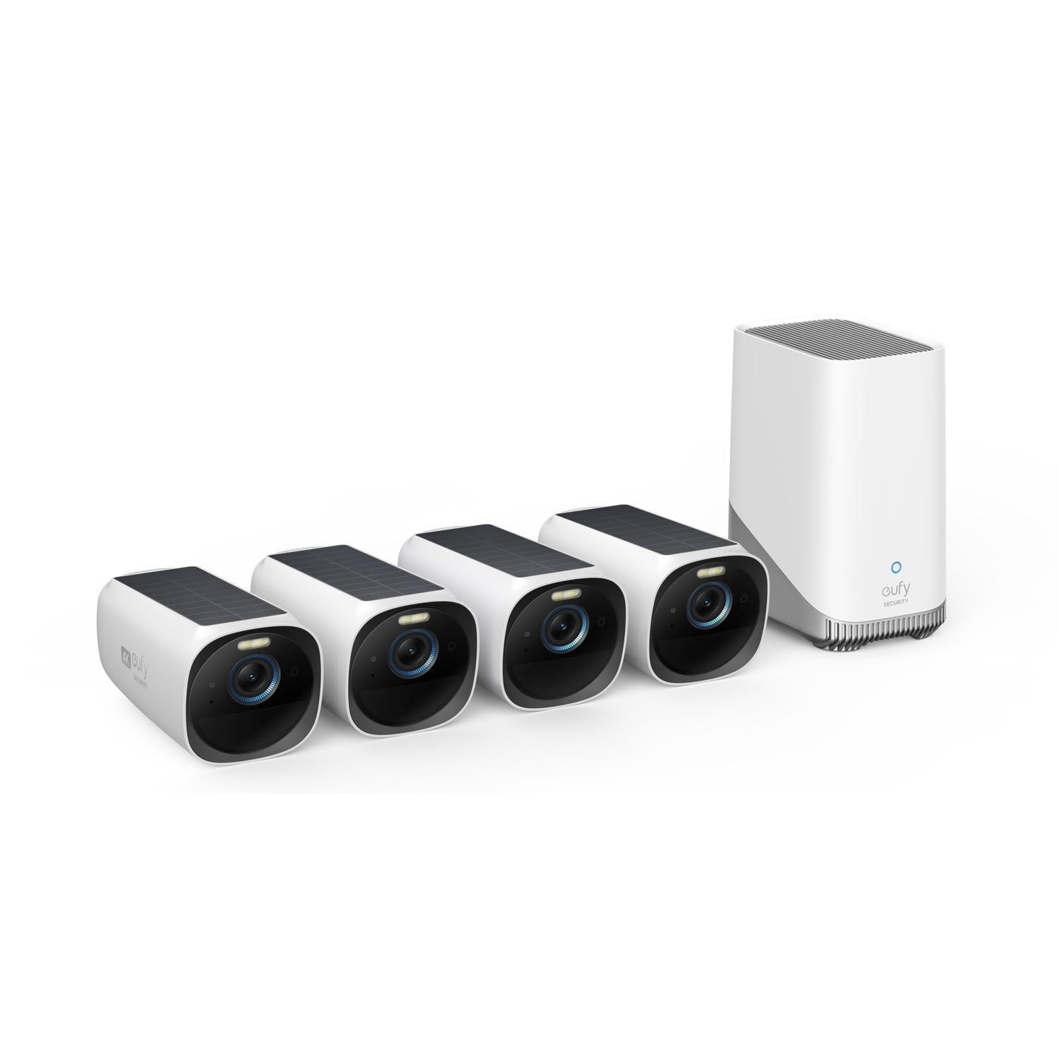 Security Cam 3 and Homebase 3 4 pack  White
