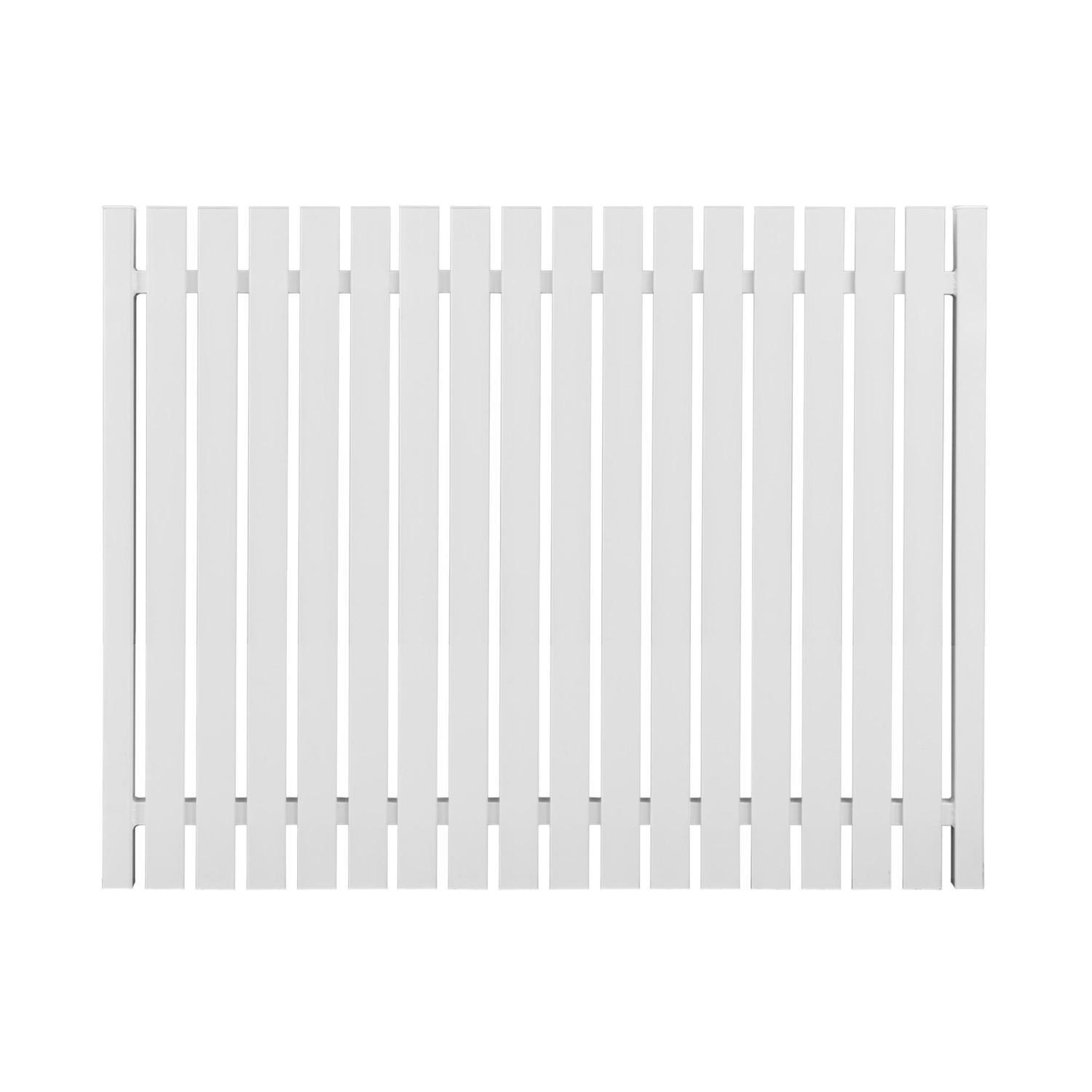 Aluminium Modern Picket Driveway Gate W: 1470mm, H: 1200mm, D: 56mm White
