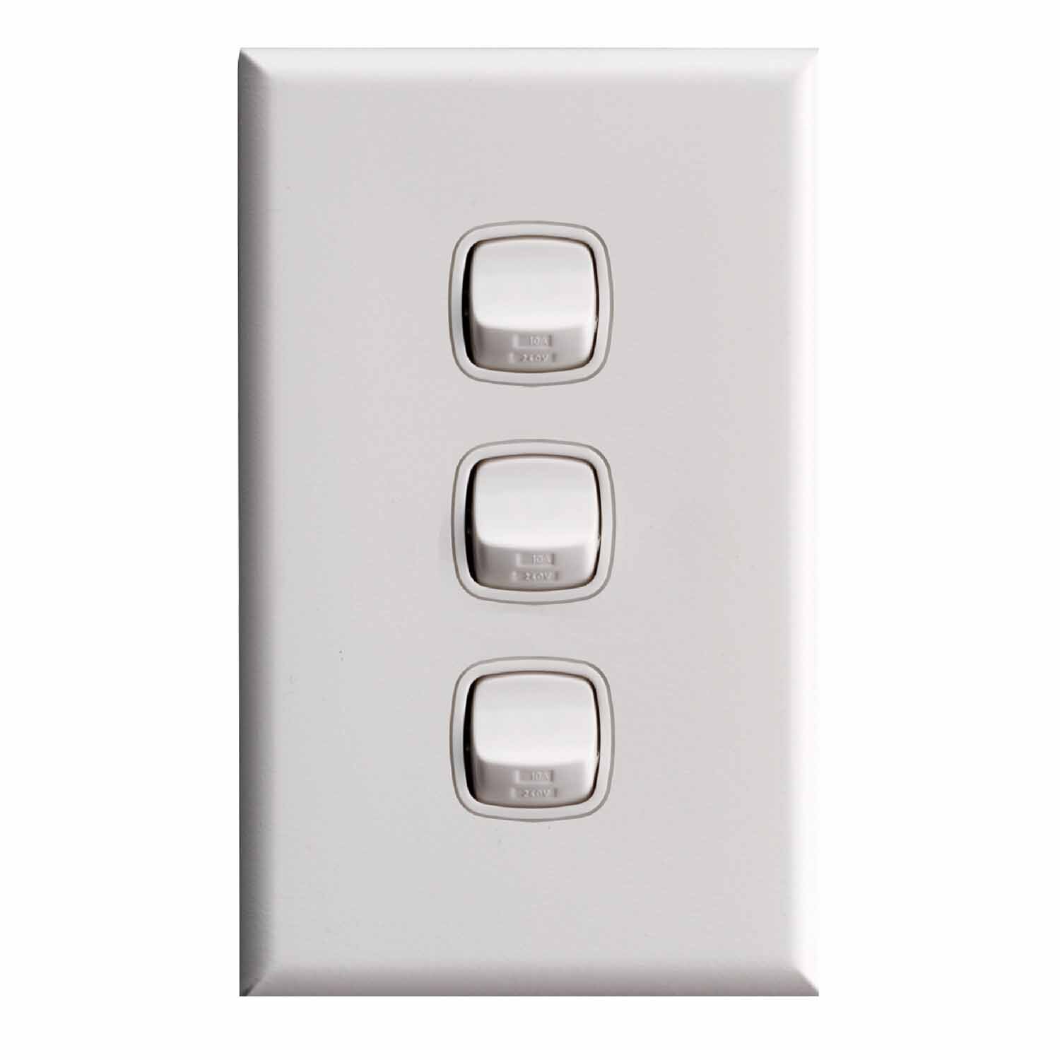 Excel Vertical 3 Gang Switch