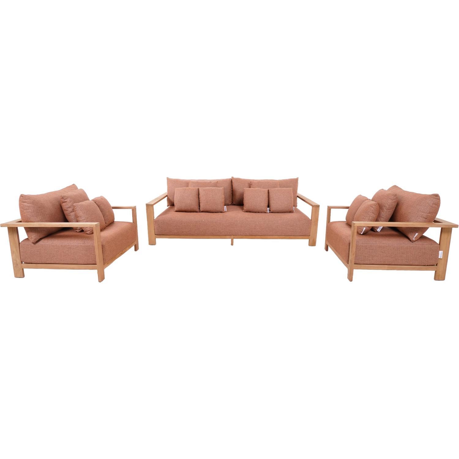 Florence Outdoor Lounge Setting 3 Piece Burnt Orange