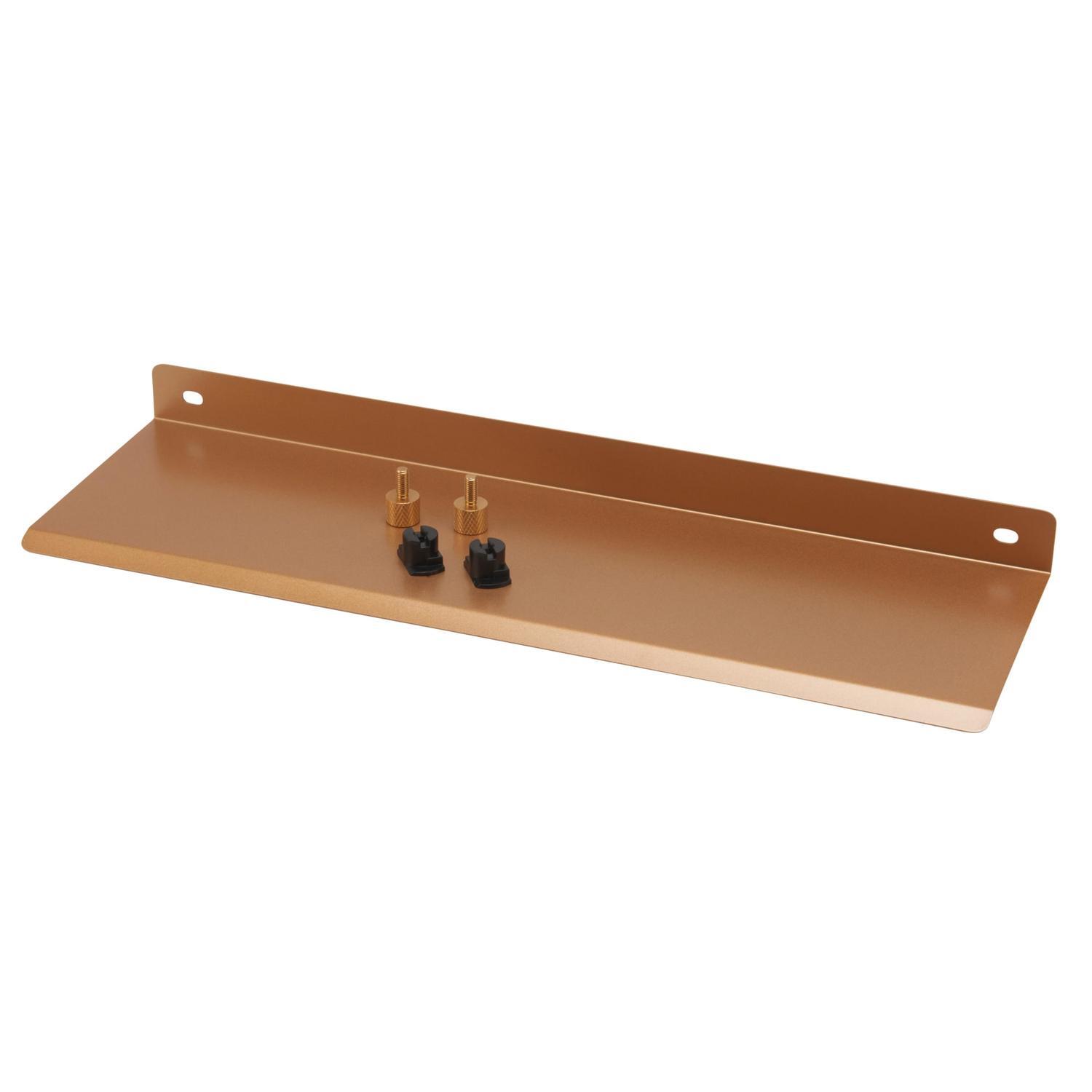 Steel powder coated finish shelf brass 335mm