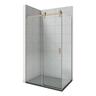 Solara 1210 x 910mm 2-Wall LH Black Tray and Brushed Gold Sliding Screen