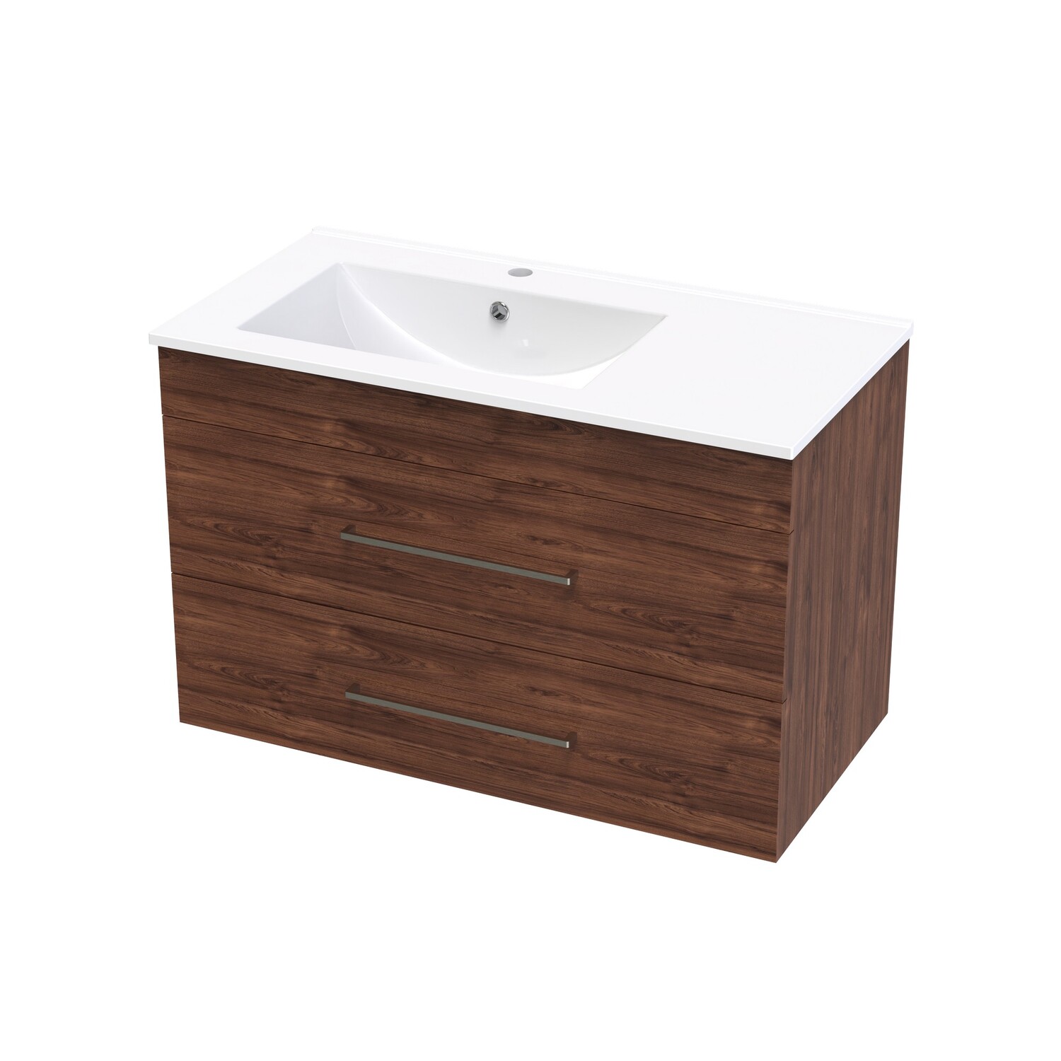 Cashmere Valley 900 Left Hand Bowl Double Drawer Wall Colour