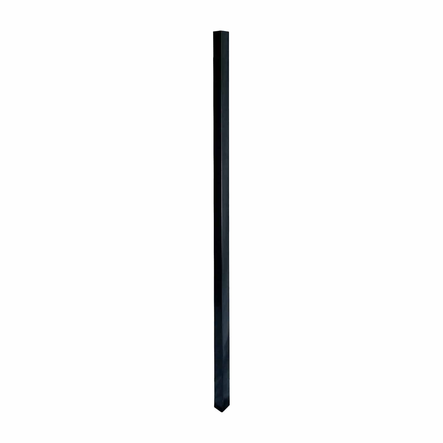 Aluminium Inground Fence Post  H:2100mm, W: 50mm, D: 50mm Black