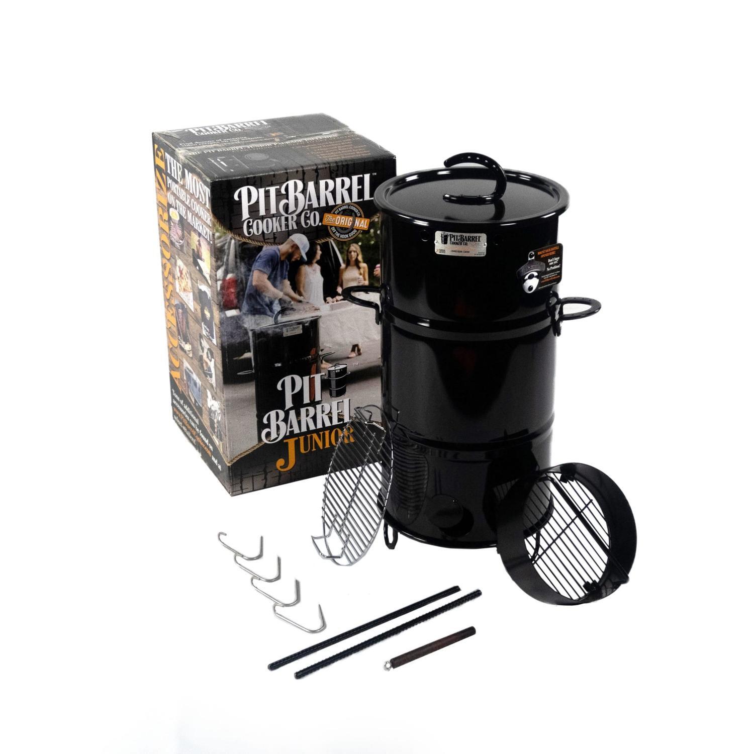 Junior Charcoal Drum Smoker 35cm Diameter Porcelain Coated
