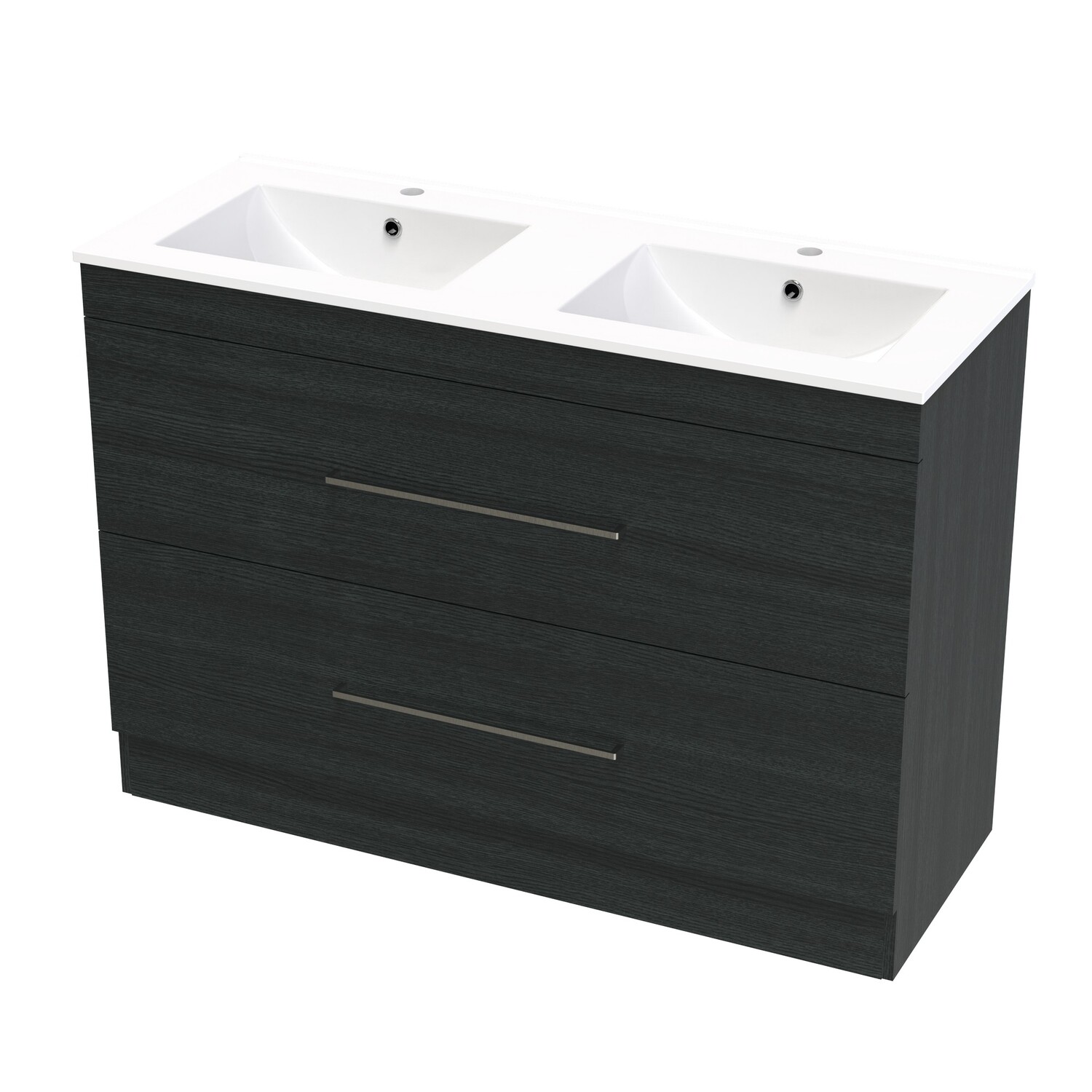 Cashmere Double Drawer Double Bowl Floor Standing Vanity