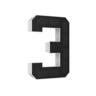 StreetGlo Solar Illuminated Number - Three