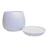 Indoor Addie Pot and Saucer 9cm White