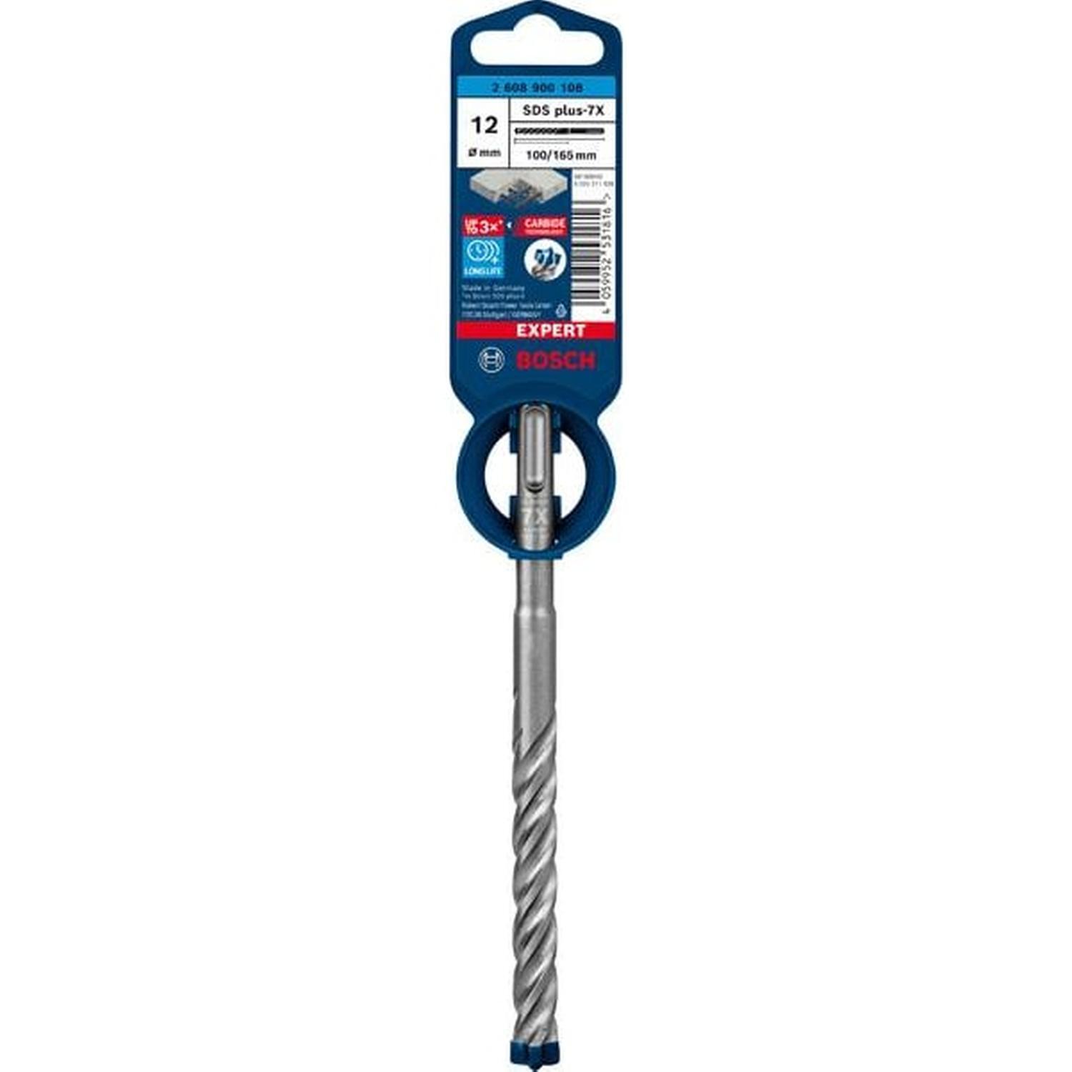 SDS Plus-7x Hammer Drill Bit 12 x 100 x 165mm