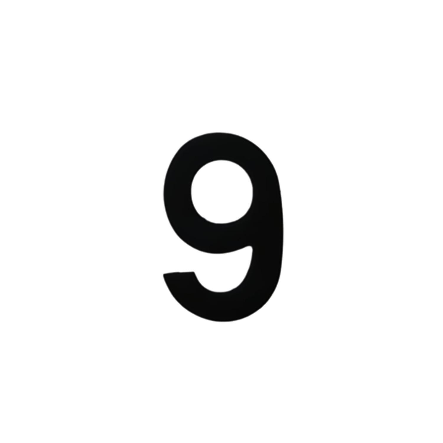Adhesive Black Numeral #9 50mm