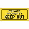 Private Property Keep Out Sign W: 355mm, L: 152mm